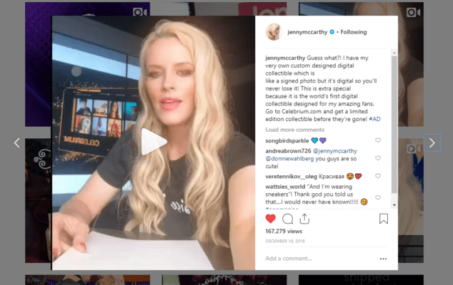 Jenny McCarthy Celebrity Social Post & Video