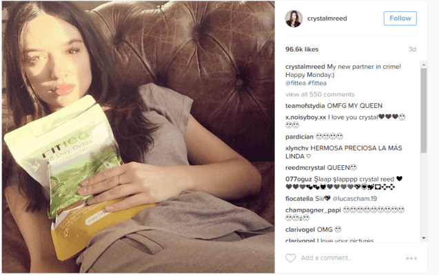 Crystal Reed Celebrity Social Post